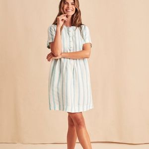 NWT Faherty Gemina dress in Ocean Catalina Stripe  X-Small